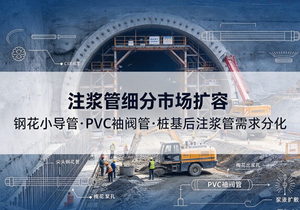 交城注浆管细分市场扩容，隧道钢花小导管、PVC 袖阀管、桩基后注浆管需求分化